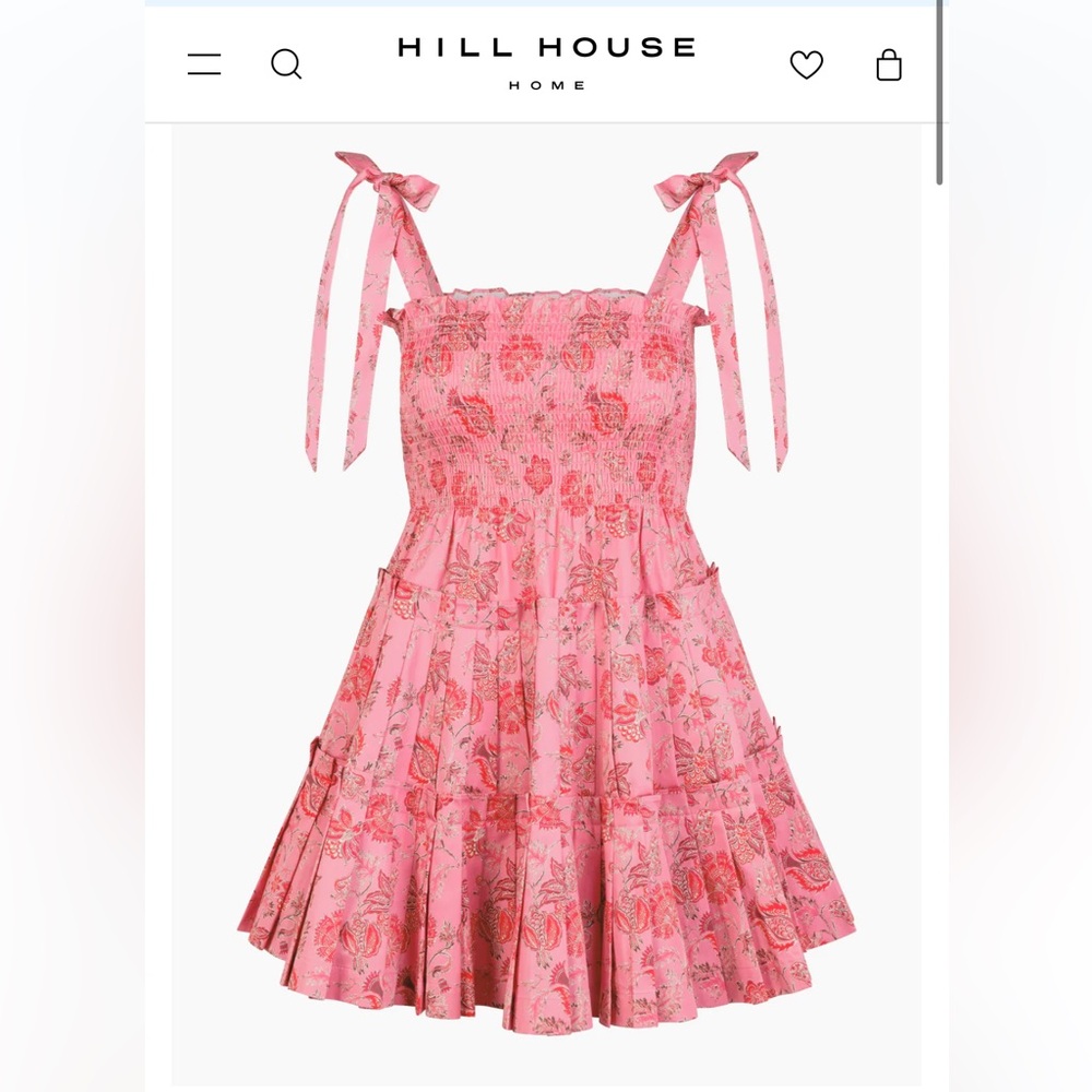 NWT Hill House Home Charlotte Ribbon Nap Dress Pink Pimlico Floral